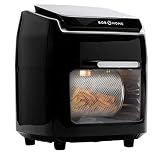 BOB HOME Heißluftofen BISTRO VITAL - Heißluftfritteuse, Dörrgerät, Grill, Trommelröster, ohne zusätzliches Fett, 1800 Watt, 12 Liter Volumen, 8 Programme, Sichtfenster, Innenbeleuchtung, inkl. Zubehör