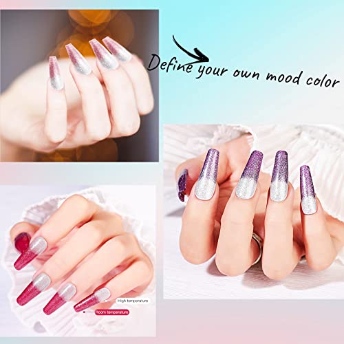 Lawnite Color Changing Reflective Glitter Gel Nail Polish Set #TOP29