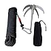 Crochet de Gravité Multifonction,Acier Inoxydable Grappin Crochet Griffe avec corde auxiliaire de 20 m,pour lExtérieur Escalade Grappin Gravity Crochet de corde descalad Grappling Hook,de 400 kg