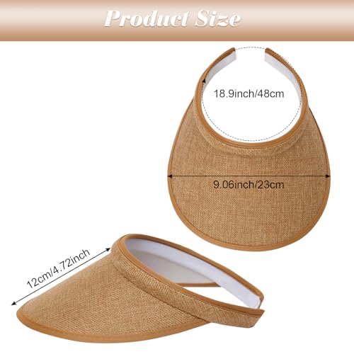 Viseras de sol con ala ancha para mujer 4 piezas miniatura 2