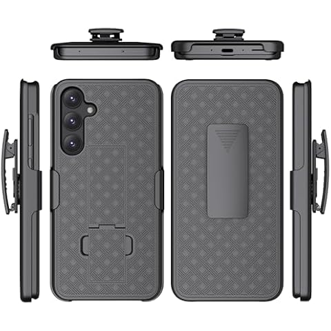 Jackpot Wireless Case with Belt Clip Design for Samsung Galaxy A35 5G - Slim Heavy Duty Shell Holster Combo - Rugged Phone Cover with Kickstand with Screen Protector Cover