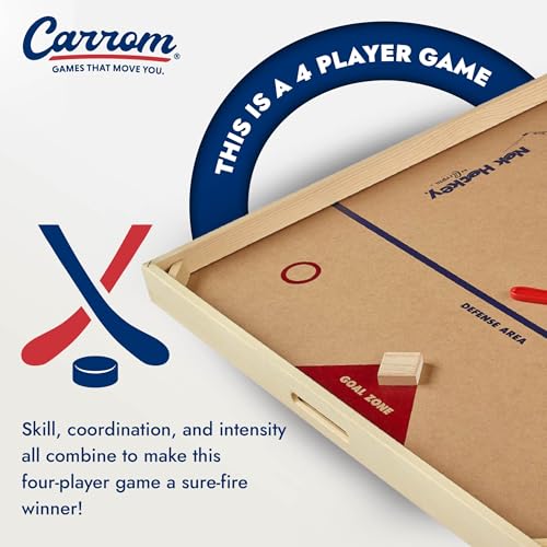 Carrom Champion Nok Hockey Game (Large) — Wooden Board Games for Adults & Children — Indoor and Outdoor Games for Family — Sports Board Games - Thumbnail 7
