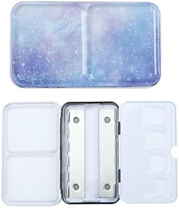 Watercolour Palette, Foldable Empty Watercolor Tins Palette, Paint Case Metal Box for Watercolor Painting Supplies Durable