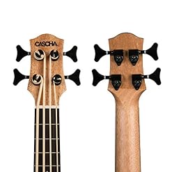 CASCHA Ukulélé Basse, U-Basse en acajou avec cordes Aquila Thundergut, micro, accordeur intégré et Gigbag - Les Beatles, Paul McCartney, John Lennon, RIngo Starr, George Harrison CASCHA Ukulélé Basse, U-Basse en acajou avec cordes Aquila Thundergut, micro, accordeur intégré et Gigbag – Image 5