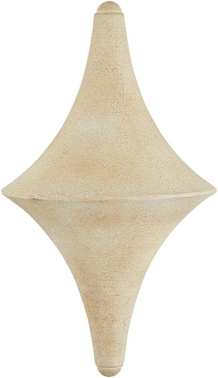 47th & Main Modern Iron Sculpture Pseudosphere Contemporary Sculpture Table or Shelf Décor, Small, Cream