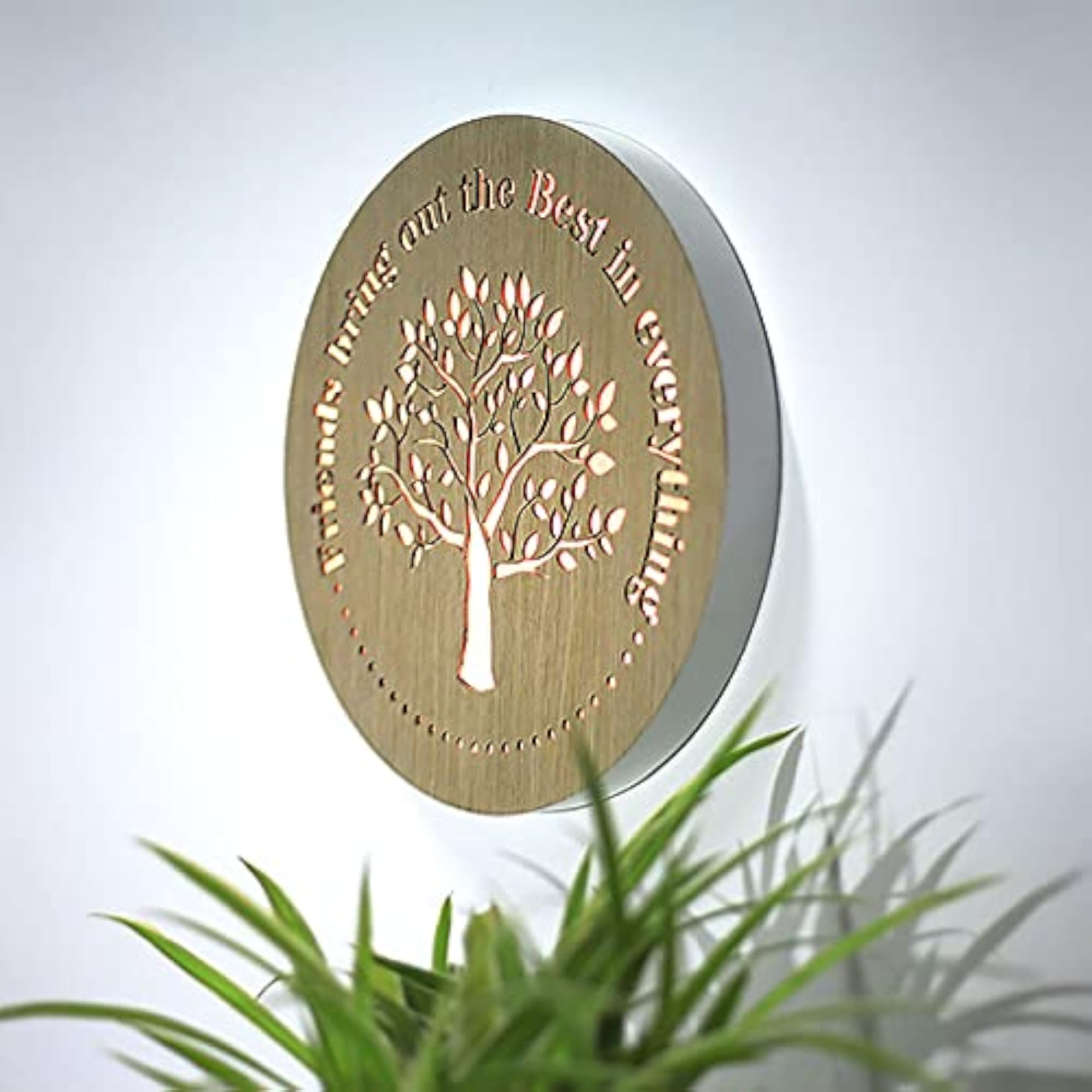 Woodcraft LED Round Plaque, 30cm, Friends