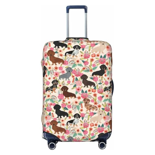 Dachshund Print Luggage Suitcase Cover Protector Luggage Washable Covers With Concealed Zipper
