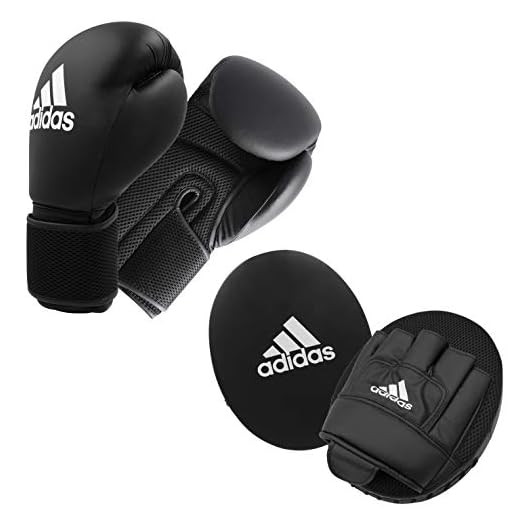 adidas Unisex – Erwachsene Adult Boxing Kit 2 Pratzen Set, Black, 14