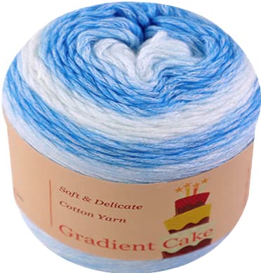 2-Pack Cotton Gradient Cake Yarn By Yonkey Monkey Art Rainbow Multicolor Comfy Yarn For Knitting Crochet Diy (1164) #TOP3