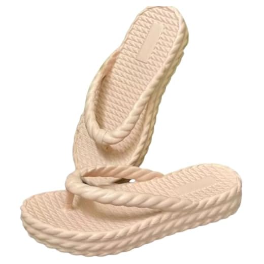 Chinelo Feminino Nuvem FlatForm Slide De Dedo Confortável Têndencia (Rosa, BR, Adulto, Numérico, M, 39)