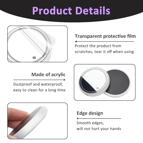 LED Car Coasters, 2pcs LED Cup Holder Lightss with 7 Color Luminescent Car Cup Coaster, USB Charging, Vibration-Sensing, for Drink Coaster Accessories Interior Decoration Atmosphere Light - Image 2