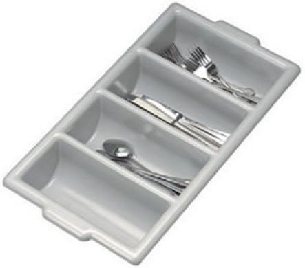 New cutlery tray/box full size 13" x 21" grey.