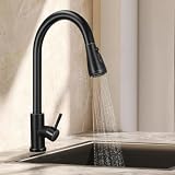 Miscelatore Cucina con Doccetta Estraibile Nero, Set 1 Pezzo