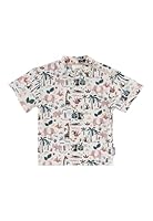 Sterntaler Badeshirt Kurzarm Safari Print - UV-Schutz 50+ Schwimmshirt mit Rundhals - Jungen UV Shirt mit Reißverschluss in der Schulternaht - Kinder Badebekleidung, Ecru, Größe 116