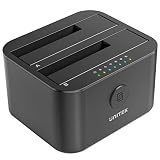 Unitek Type C USB 3.0 to SATA I/II/III Mini Dual Bay External Hard Drive Docking Station for 2.5/3.5