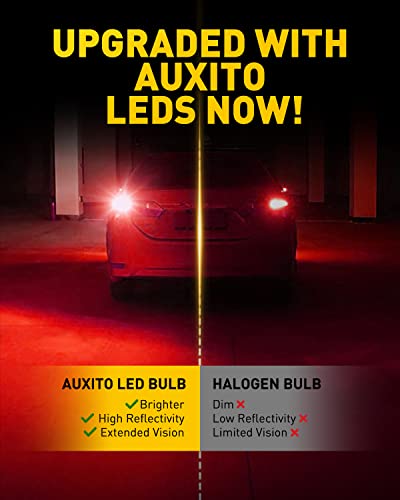 image for AUXITO 7443 7440 LED Bulbs Red Brake Light 400% Brighter, 7441 7444 T1