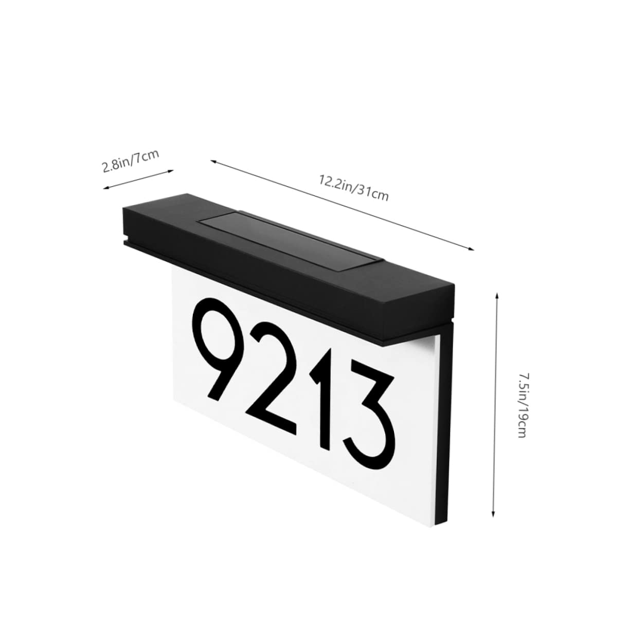 Solar Türschildleuchte 30 W 5v Satz LED Ip65 Schwarz