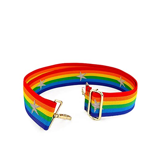 Bandoulière pour sac idée cadeau colorée et chic motif Rainbow pour femme