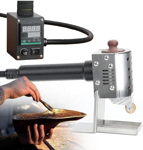 Hand-Push hot melt Adhesive applicator, with Digital Display and Heated Roller applicator, for bonding Fabrics, Packaging Materials, and Leather Products (20mm)