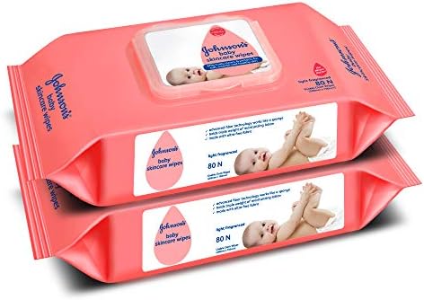 Johnson & Johnson Baby Wipes With Lid Combo Offer Pack, 2 X 80S (160 Wipes)
