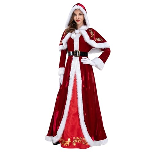 Capa de satén para Halloween, cuello alto, con capucha, simple, versátil, a la moda, para fiestas temáticas, disfraces de Halloween, disfraz de fiesta, 01#_rojo, 4XL