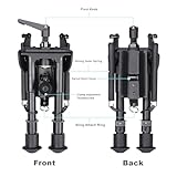 Feyachi Rifle Bipod 6-9 inch Adjustable Tactical Picatinny Bipod with Swivel for Weaver and Picatinny Rails for Rifle - Image 8