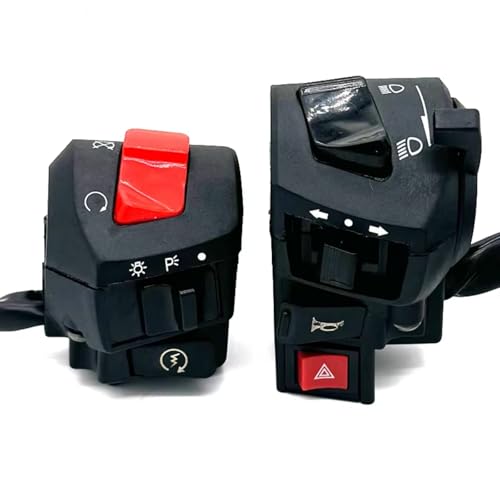Bouton de commande de démarrage électrique moto 22mm commodo klaxon phare