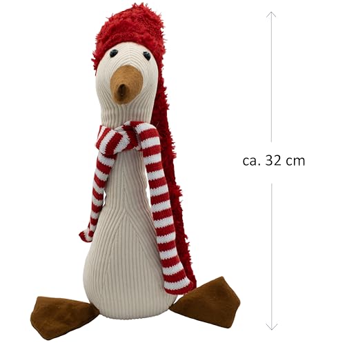 kda Weihnachtsgans (Türstopper) | Festliche Sofa & Winterdeko Weihnachtsdeko für Wohnzimmer, Eingang & Advent | Geschenkidee Weihnachten Deko Gans – Bild 2