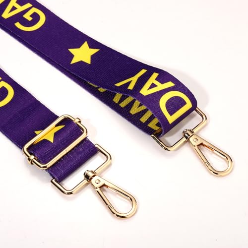 Image of Game Day Purse Strap Replacement Crossbody Wide Shoulder Strap Star Football Strap for Stadium Approved Clear Bag