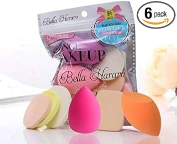 MAPPERZ 6 in 1 Make Up Sponge Face Sponges Cotton Pad For Cleaning Face Makeup Blender Powder Buff Puff Sponge Foundation Puff (Set of 6)