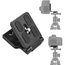 Foldable L-Shaped Quick Release Plate Camera L Bracket Aluminum Alloy Vertical Horizontal Switching with 1/4 Inch Screw Replacement for Canon Nikon Sony DSLR Camera