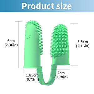 Dog Fingerbrush 2pack Two Finger Toothbrush Kit Cat Tooth Brushing Kit 135° Surround for Easy Teeth Cleaning, Double-Finger Toothbrush Dental Care for Puppies, Cats and Small Pets