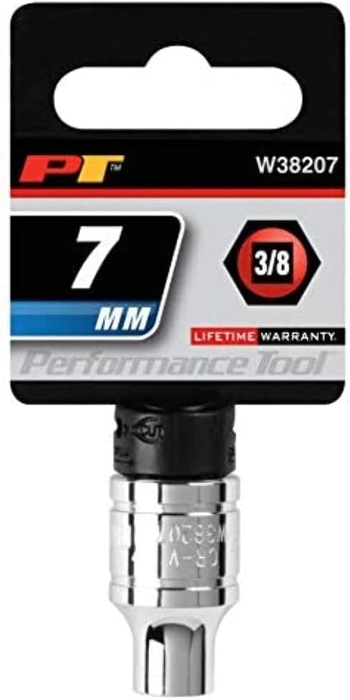 Performance Tool W38207 6-Point Socket, 3/8-Inch Drive, 7mm