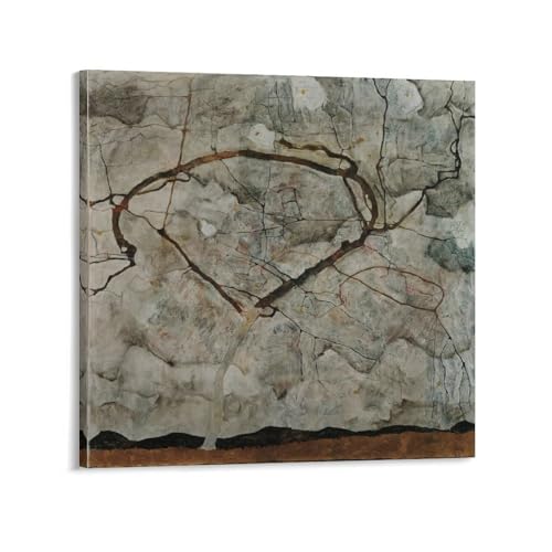 Arbre d'hiver Egon Schiele : une toile artistique élégante pour sublimer votre salon
