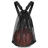 Mordx1pcs Basketball Bag 15 * 20 inch Sports Single Ball Bag Drawstring Mesh Backpack, for Carrying Soccer Volleyball Baseball football Carrier Single Outdoor Sports Equipment