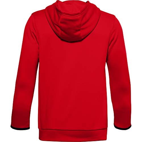 Under Armour Boys' Armour Fleece Hoodie , Red (600)/Black , Youth Small #TOP1
