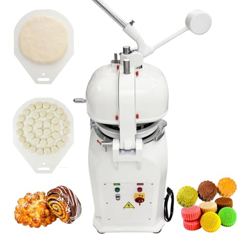 EQCOTWEA Semi-Automatic Dough Divider Rounder Machine Commercial Bread Dough Cutter Portioning Rounder for Uniform Dough Balls Maker Shaper 36 piece Separator Splitter 20g-70g/5-10s 110V