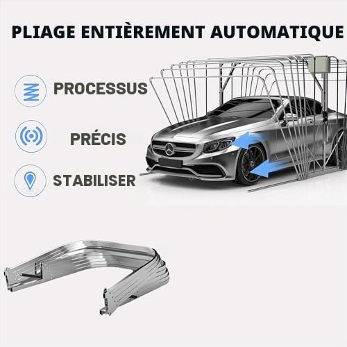 Carport rétractable amélioré, abri auto robuste, garage portable, tente pliante rétractable, housse de voiture anti-neige extérieure, protection contre les intempéries, 5,5 x 2,5 x 2,3 m