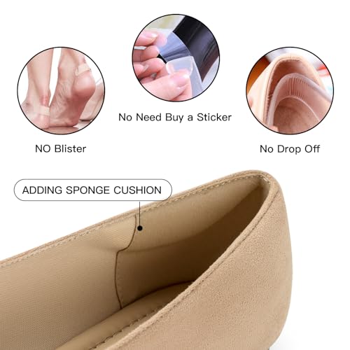 MUSSHOE Women’s Ballet Flat Shoes Comfortable Pointed Toe Slip on Black Shoes for Woman Classic Soft Shoes4