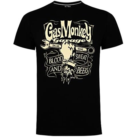 Gas Monkey Garage Mens Gents Mechanics Spanner Black T-Shirt (Large) Cover