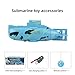 Tsiodot Mini RC Submarine Waterproof Remote Control Boat Underwater Diving Fish Tank Toy for Kids Birthday Gift（Blue）