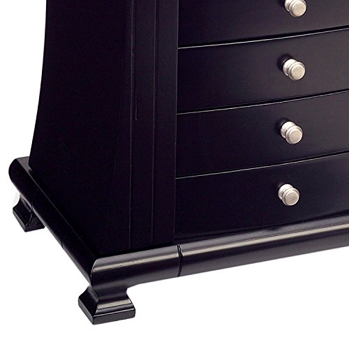 Mele & Co. Layla Java Finish Modern Wood Jewelry Chest #TOP2