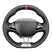 MEWANT Car Steering Wheel Covers for Peugeot 208 (GTi/GT Line) / 308 (GT/GTi/GT Line) / 308 SW (GT/GT Line) / 2008 (GT Line) Microfiber Leather Car Steering Wheel Wrap