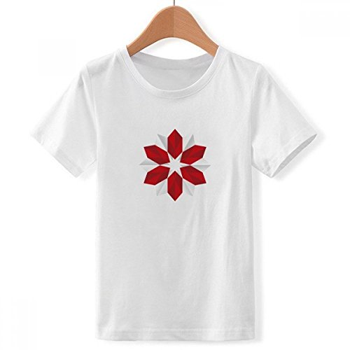 T-Shirt de Noël Origami Blanc Garçon pour les Repas de Famille