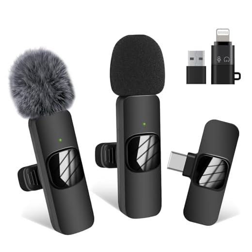 Jsdoin Microphones sans fil pour iPhone iPad, 2 mini microphones cravate sans fil USB-C pour iPhone/iOS/Android/PC/ordinateur portable, enregistrement vidéo/vapeur en direct/entretien/TikTok/YouTube