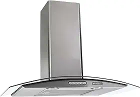 Coifa de Parede Nardelli 220V 70cm 4/5 Bocas Vidro Curvo Slim Inox