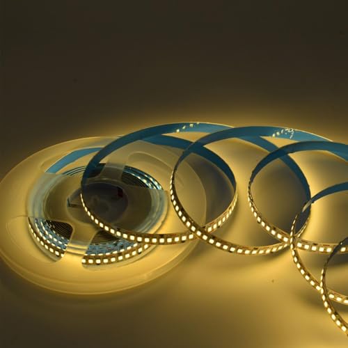 Gesto 5 Meter Warm White LED Strip Light | 50W LED Profile Light Strip with 600 LEDs | 12V Flexible LED Tape Light for False Ceiling,Mirror, Kitchen Cabinet,Cove & Indoor Room Decor -Adaptor Included