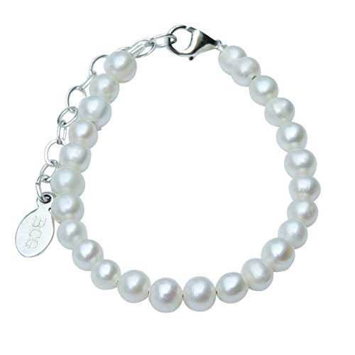 Beloved Child Goods Tiny Cultured Freshwater Pearl & Sterling Silver Bracelet for Babies
