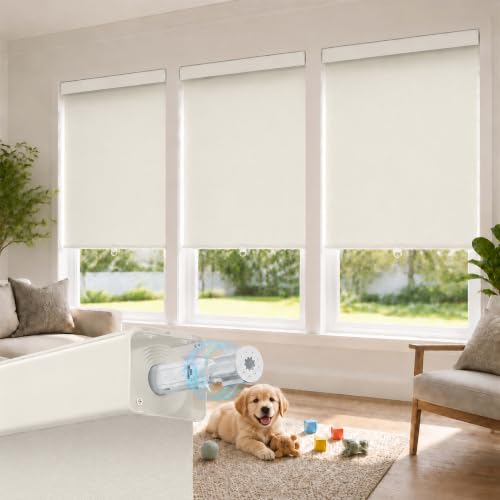 ColourTree Cordless Blackout Roller Shades,Free‑Stop Blinds for Window