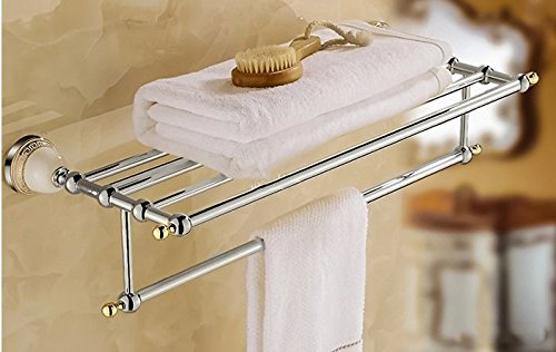 Porte-serviettes de bain chromé parfait pour optimiser le rangement mural - 4